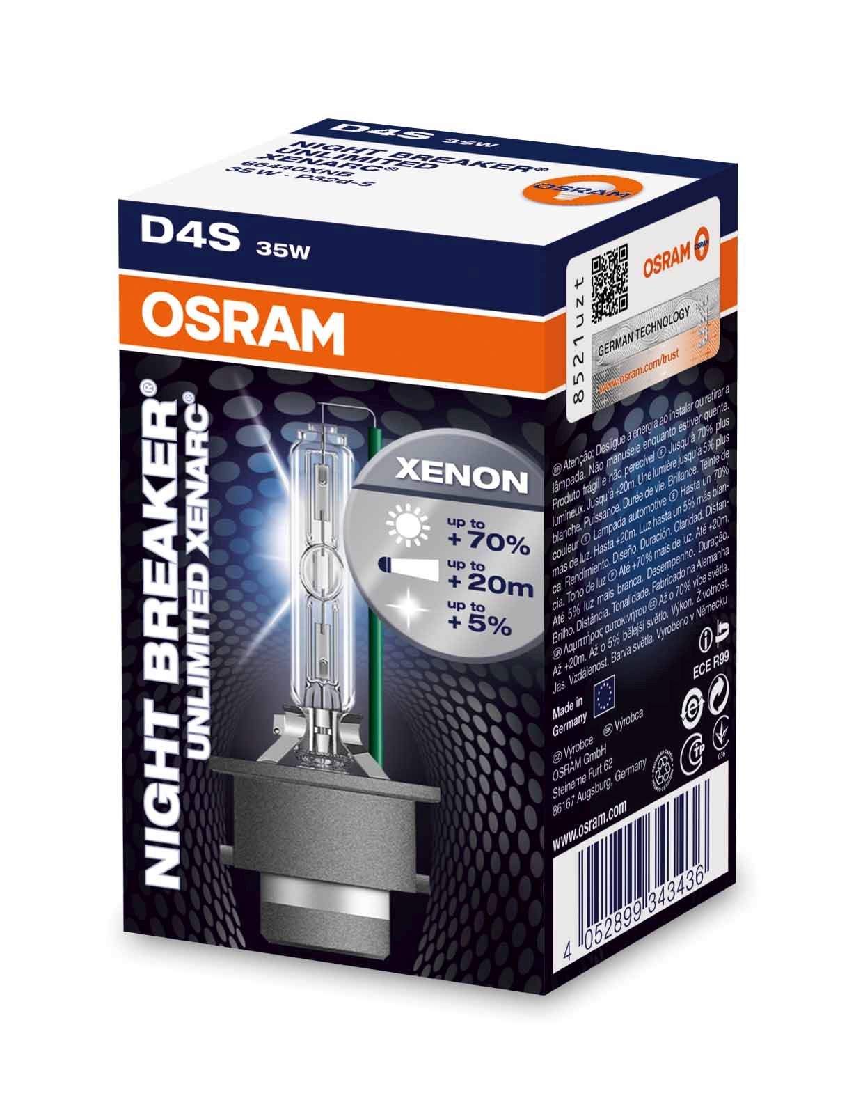 Osram D4S 66440 XNB Night Breaker Unlimited Xenarc Xenon Burner