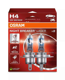 Osram H4 64193NL Halogen Lamps Night Breaker Laser +150% Duo Box (2 pieces)