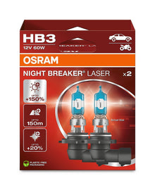 Osram HB3 9005NL-2HB Halogen Lampen Night Breaker Laser +150% Duo Box (2 Stück)