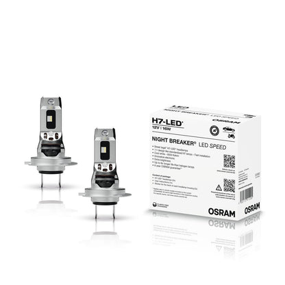 Osram H7 Night Breaker Speed  LED Autolampen Set mit ECE (2 Stück) Industrie Verpackung