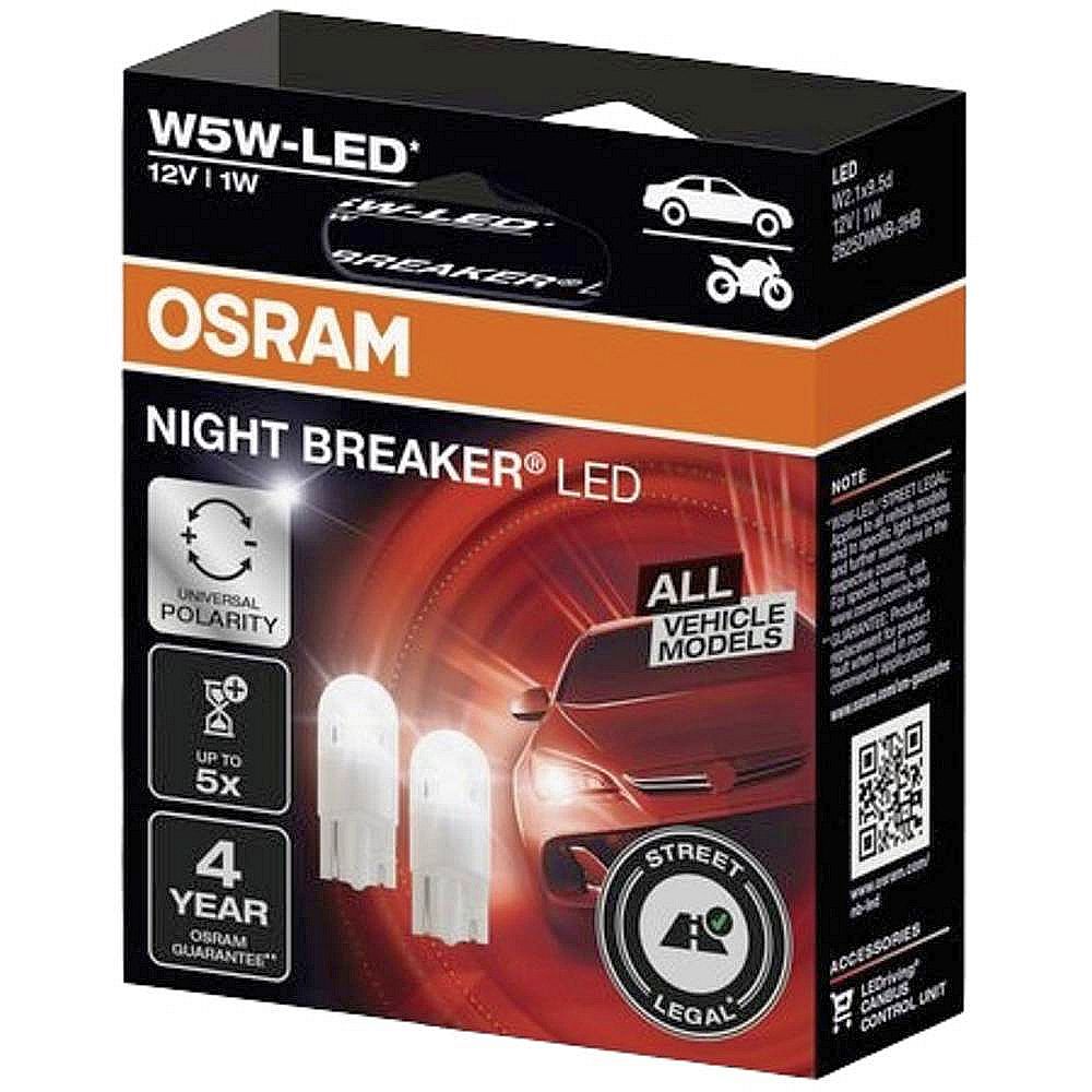 Osram Night Breaker W5W LED with road approval 