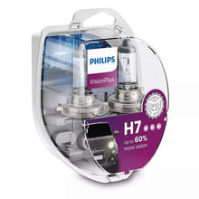 Philips H7 Vision Plus up to +60% more vision  Halogen Scheinwerferlampen Duo-Set (2 Stück)