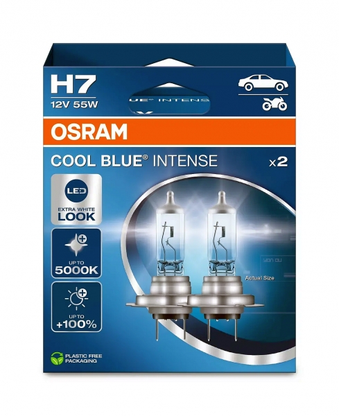 Osram H7 Cool Blue Intense Halogen Lampen Duo-Box (2 Stück)