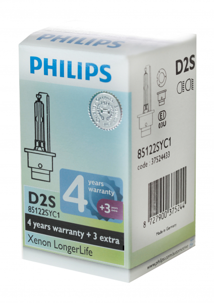 Philips D2S 85122SYC1 Xenon Brenner Longer Life