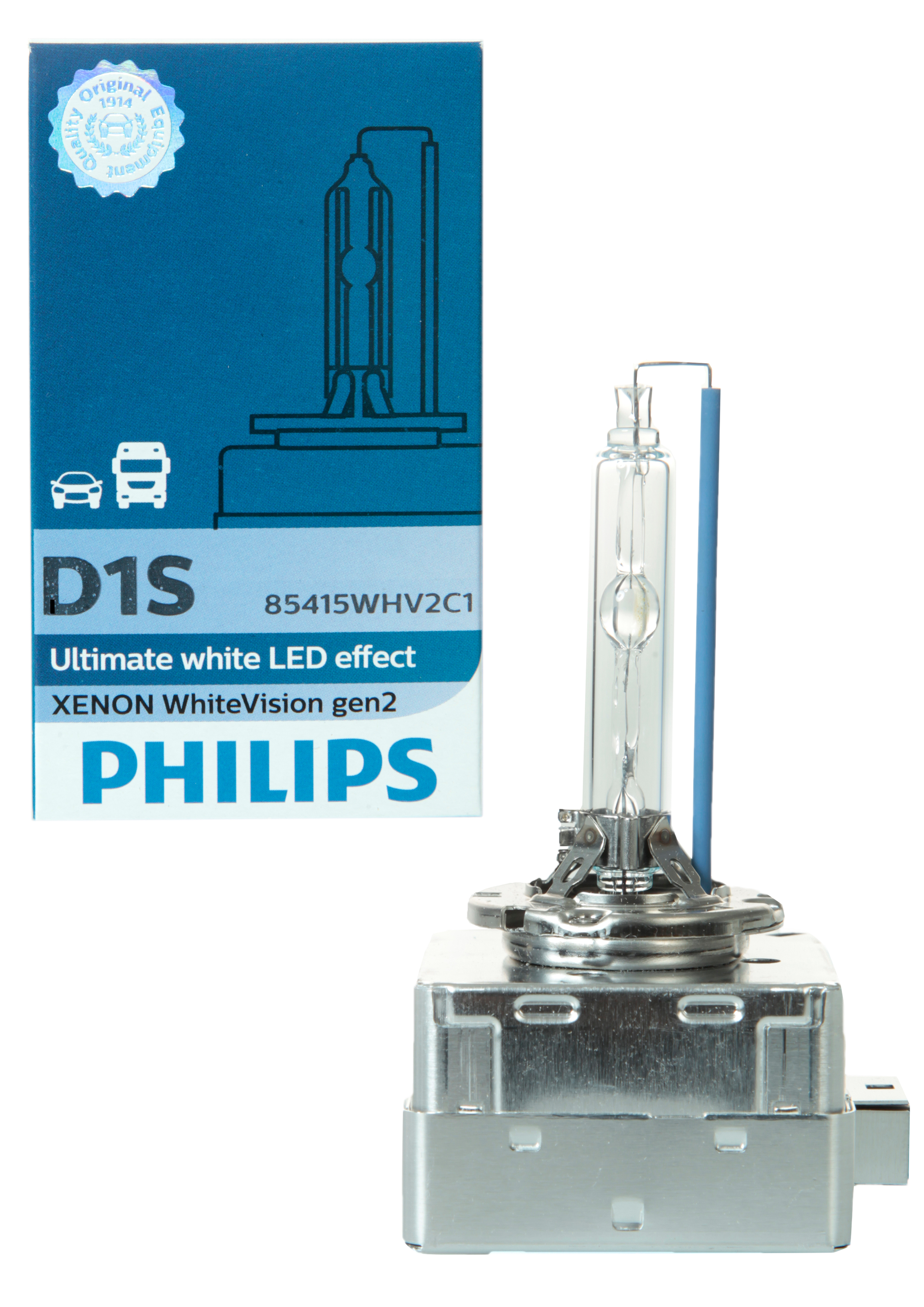 Philips D2S White Vision Xenon Brenner 85122WHVC1