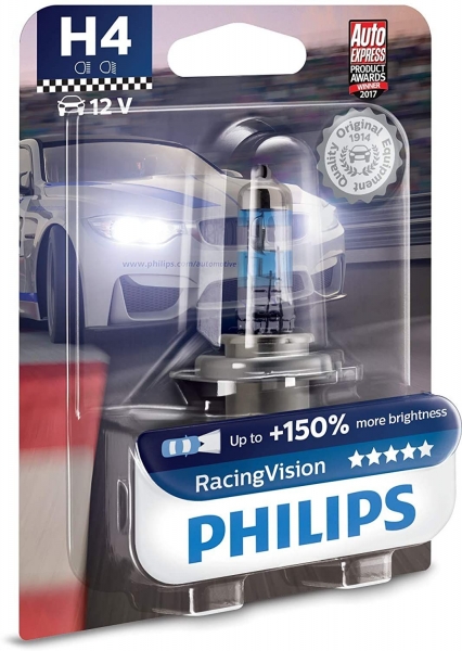 Philips H4 RacingVision +150% Halogen Scheinwerferlampe