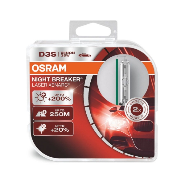 Osram D3S Xenon 66340XNL Night Breaker Laser +200% Duo Box (2 Stück)
