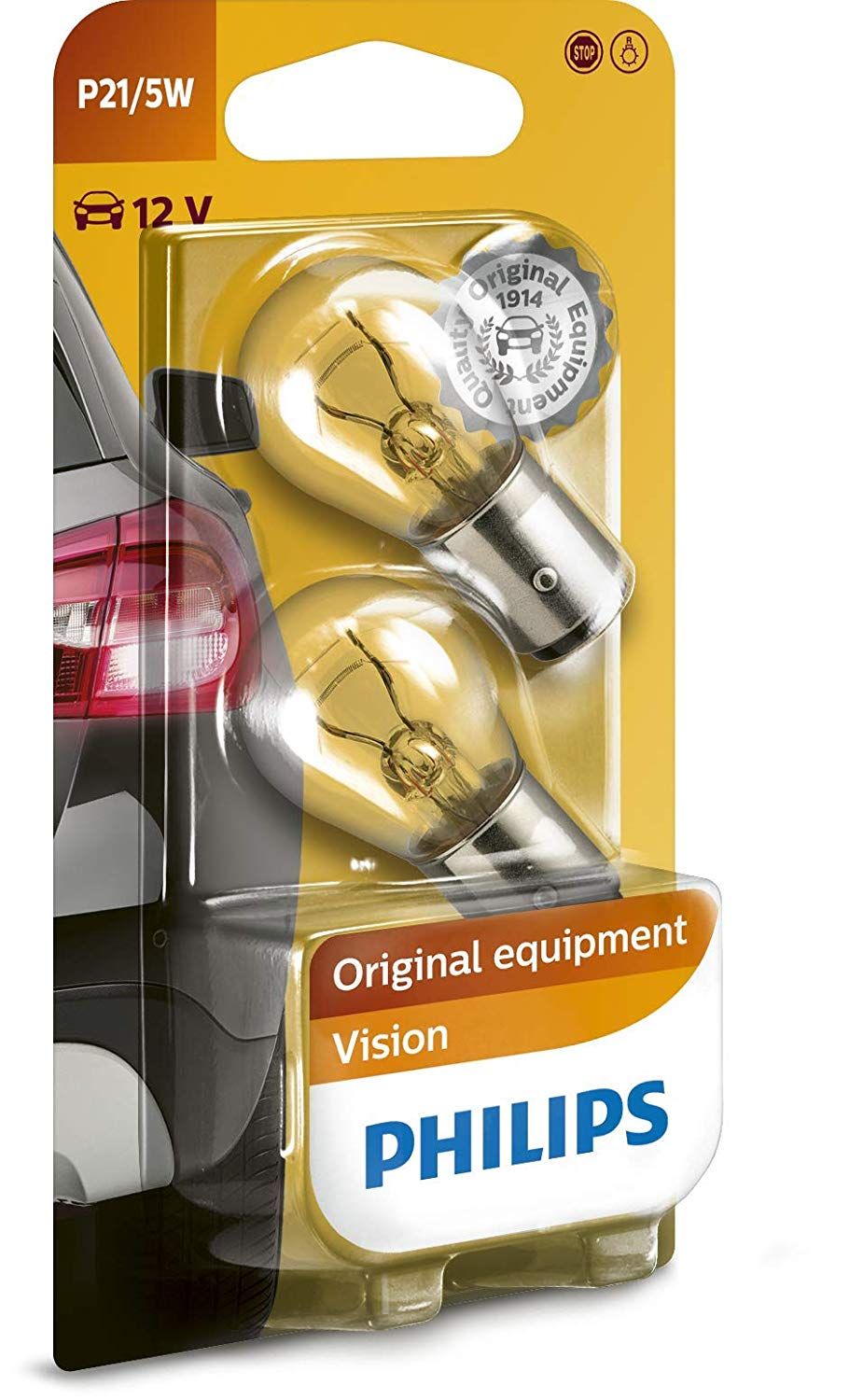 Philips P21W Ba15s Vision Plus Blinklampe (2er Pack)