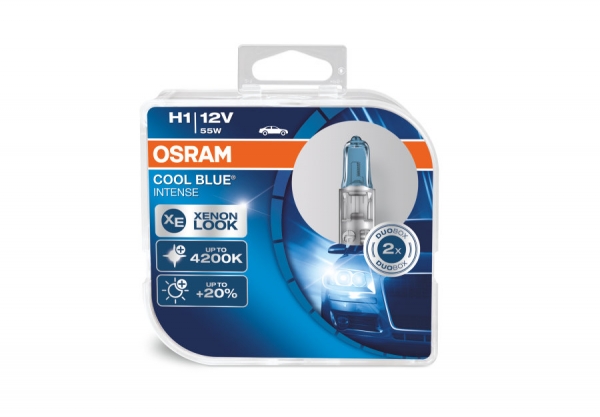 Osram 64212CBI-HCB COOL BLUE INTENSE H8 Halogen, Scheinwerferlampe, 12V,  Duo Box, 2 Stück, Anzahl 2 : : Beleuchtung