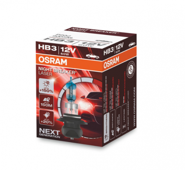 Osram HB3 9005NL Halogen Lampe Night Breaker Laser +150%