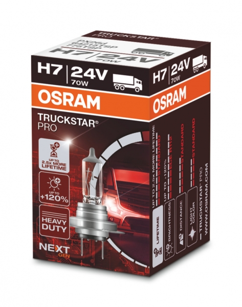 Osram Truckstar Pro H7 Halogen Lampe 24V 70W