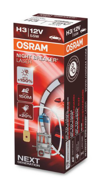 Osram H3 64151NL Halogen Lampe Night Breaker Laser +150% NEXT Generation