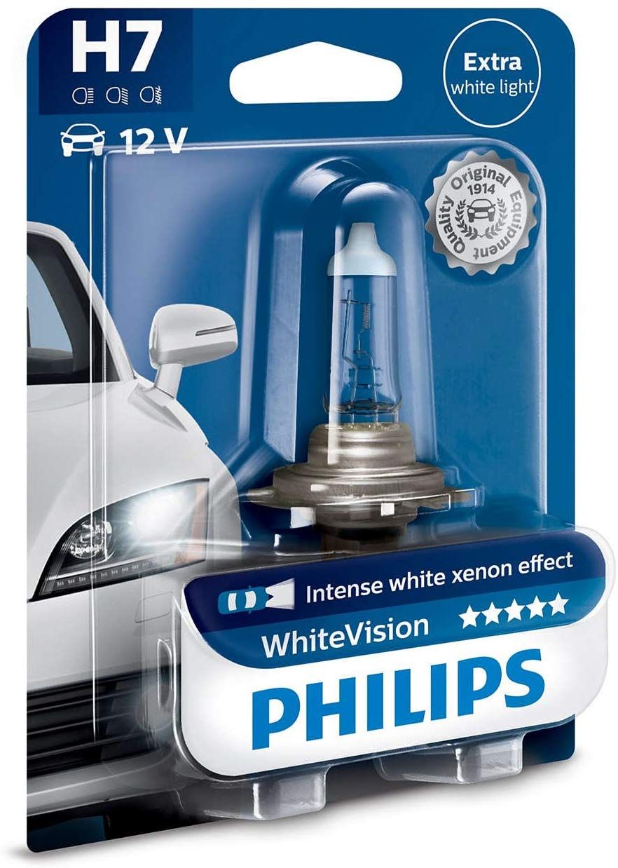 2x Philips White Vision W5W 12V 12961NBVB2 Xenon Effekt 4500K High Tech  Ersatz Halogen Birne für Standlicht Positionslicht Bremslicht Hecklicht