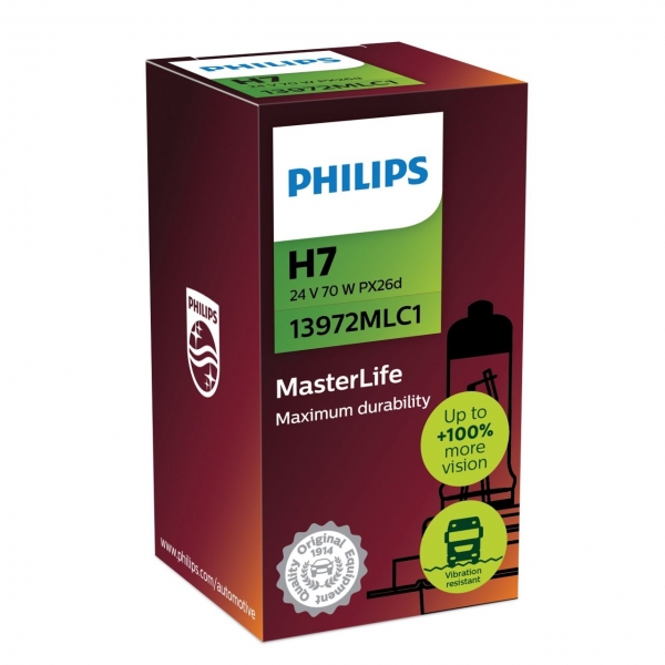 Philips H7 24V 70W 13972MLC1 MasterLife Halogen Lampe