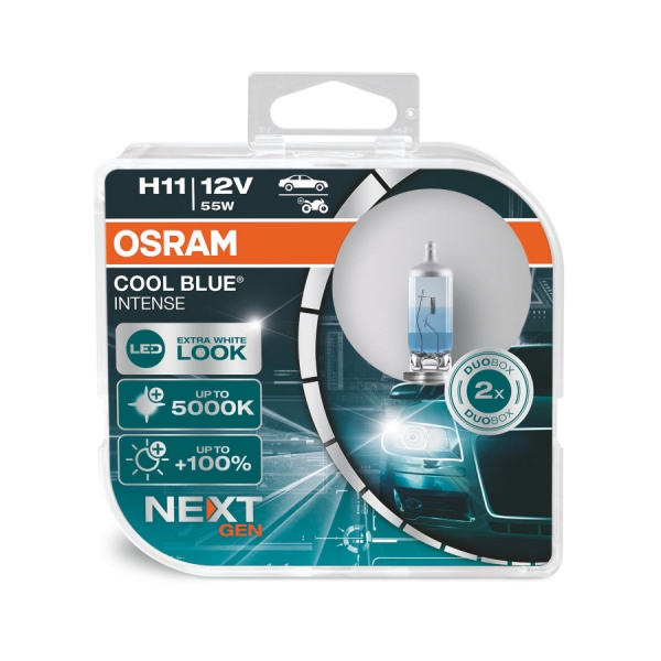 Osram H11 Cool Blue Intense Halogen Lampen Duo-Box (2 Stück)