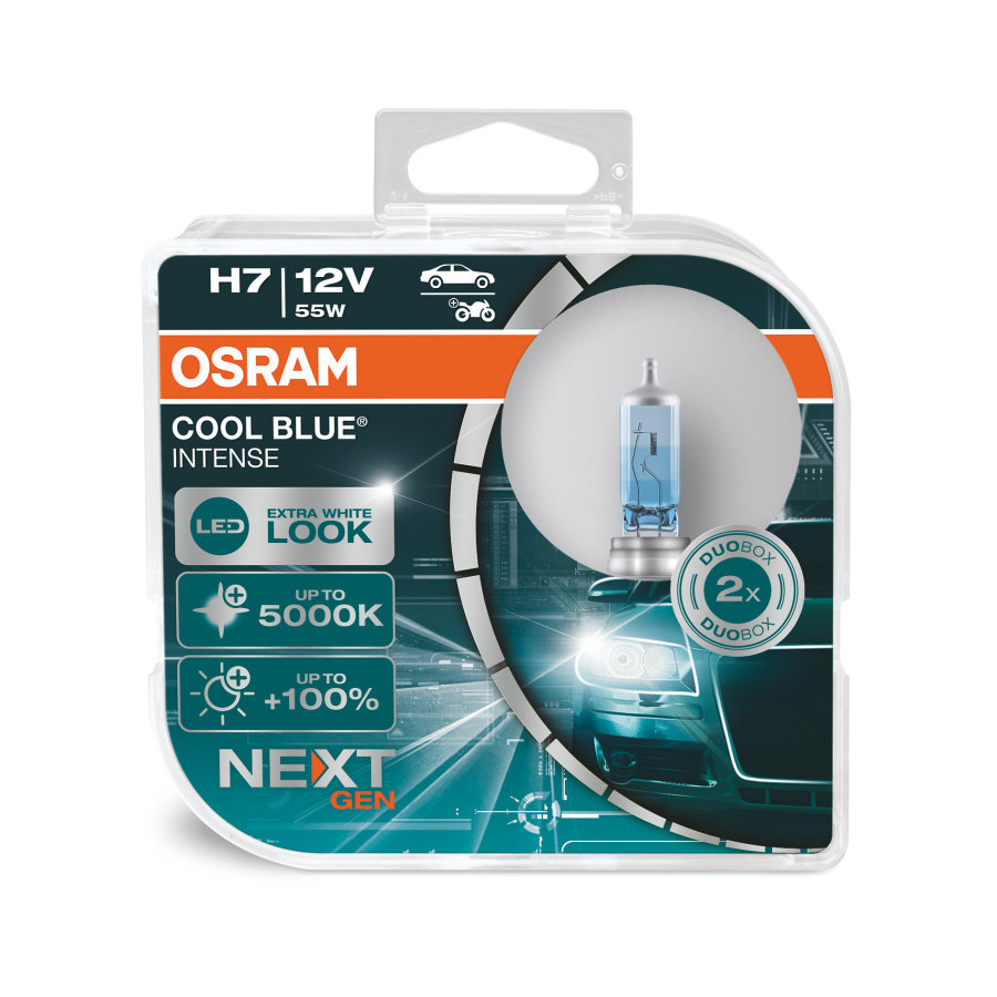 Osram H7 Cool Blue Intense Next Gen Halogen Lampen Duo-Box (2