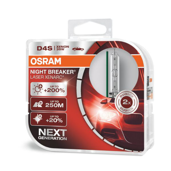 Osram D4S Xenon 66440XNL Night Breaker Laser +200% Next Generation Duo Box (2 Stück)