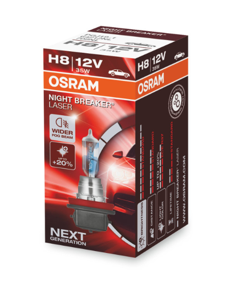 Osram H8 64212NL Halogen Lampe Night Breaker Laser +150%