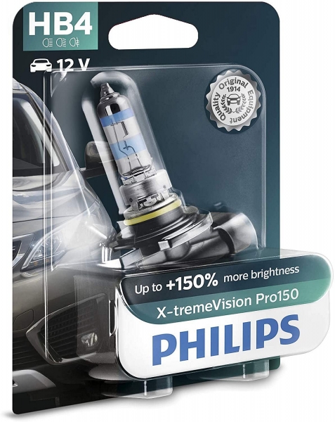 Philips HB4 X-treme Vision Pro150 Halogen Lampe 12V 60W