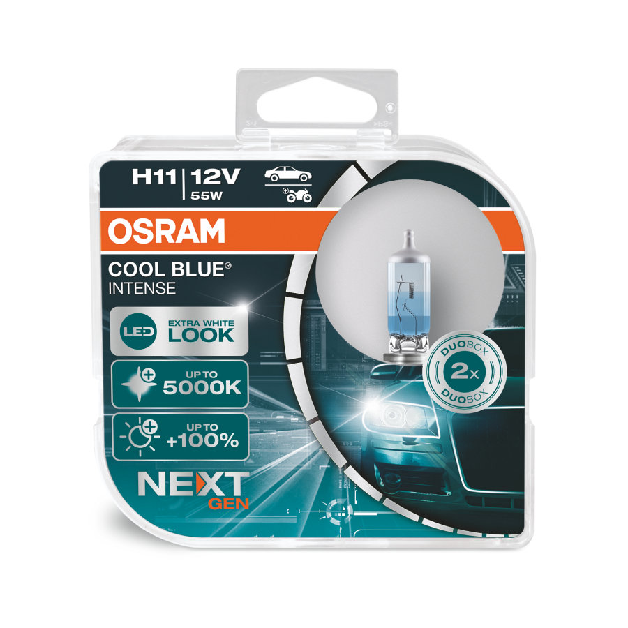 Osram H11 Cool Blue Intense (NEXT GEN) Halogen Lampen Duo-Box (2