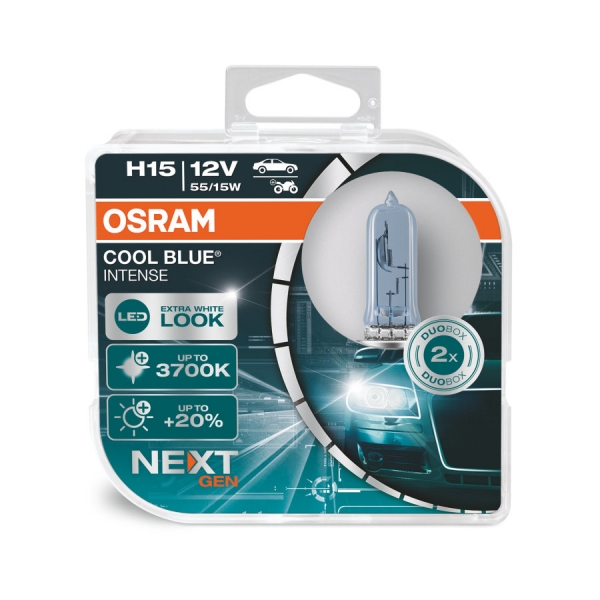 Osram H15 Cool Blue Intense (NEXT GEN) Halogen Lampen Duo-Box (2 Stück)
