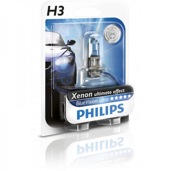 Philips H3 Blue Vision Ultra Halogen Lampen 12V 55W