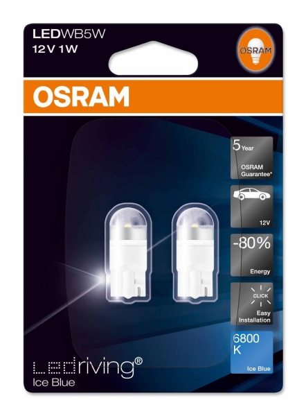 Osram LED W5W 2850BL-02B riving Innenbeleuchtung 6800 Kelvin W2.1x9.5d