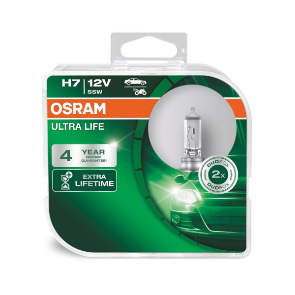 Osram H4 64193 ULT Ultra Life Halogen Lampen Duo-Box (2 Stück)