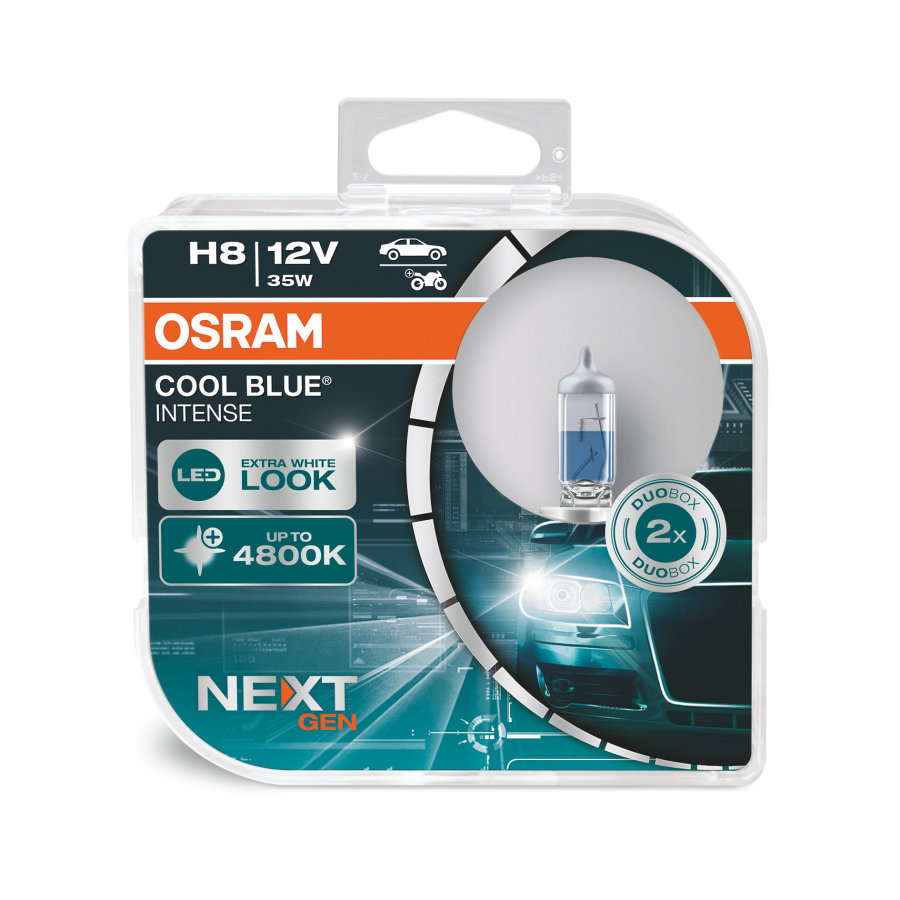 Osram H8 Cool Blue Intense (NEXT GEN) Halogen Lampen Duo-Box (2