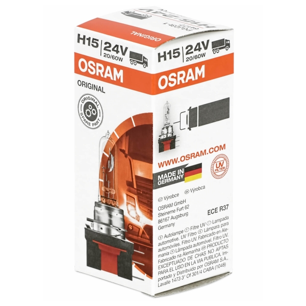 Osram H15 24V Halogen Scheinwerferlampe 20/60W