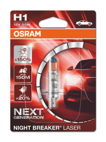 Osram H1 64150NL Halogen Lampe Night Breaker Laser +150% NEXT Generation