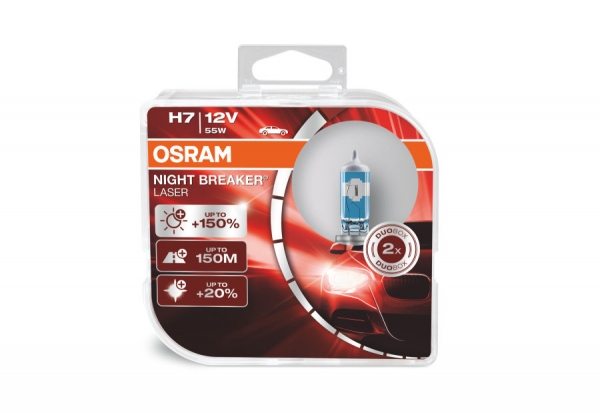 Osram Auto Halogen Leuchtmittel Night Breaker Unlimited H1 55W 12V