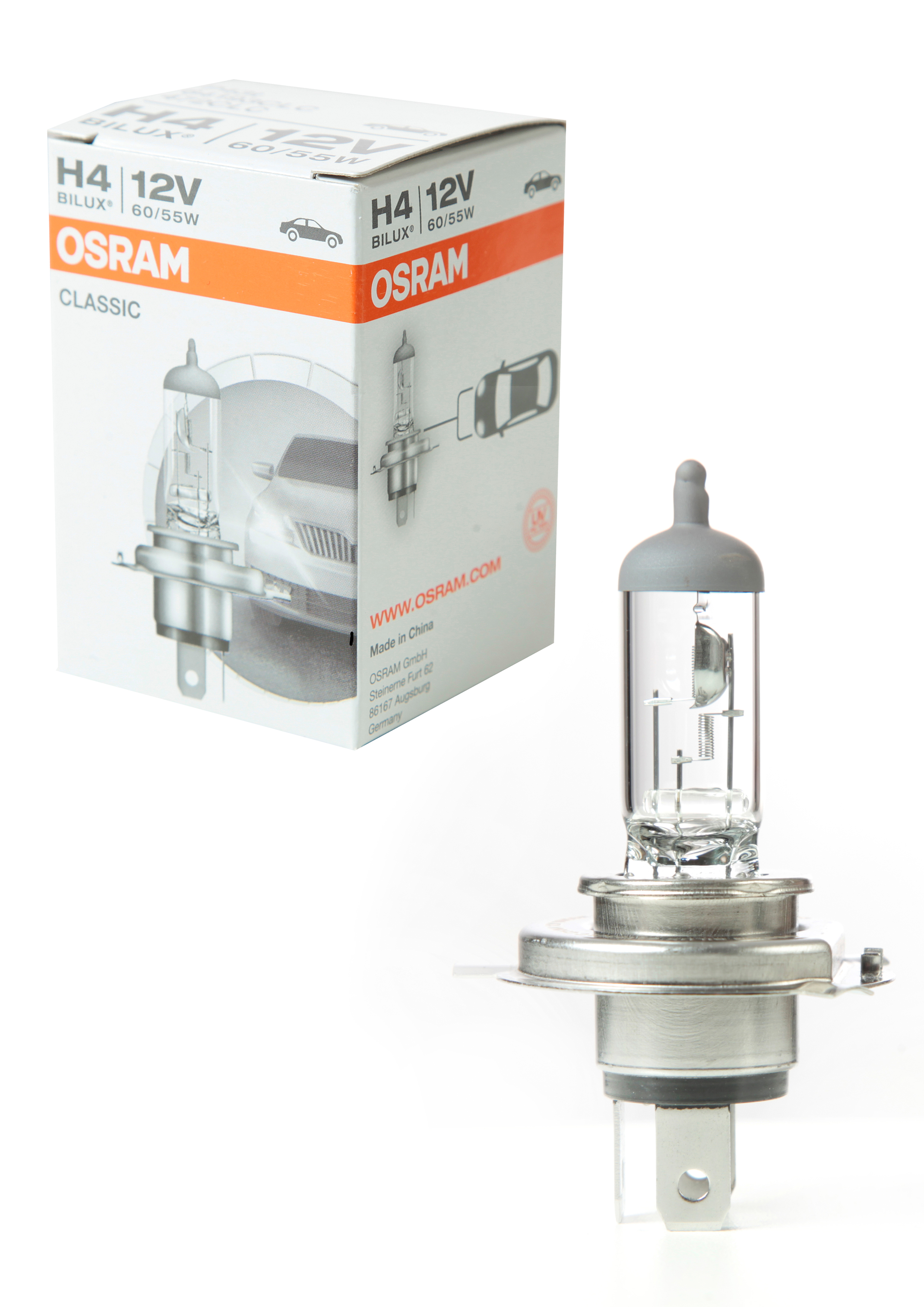 Lampe H4 12V 60/55W + 50% Silverstar von Osram 1Stück - Auswuchtwelt, 5,89 €