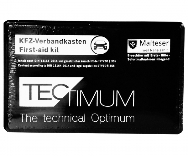 Tectimum KFZ-Verbandkasten schwarz nach DIN13164