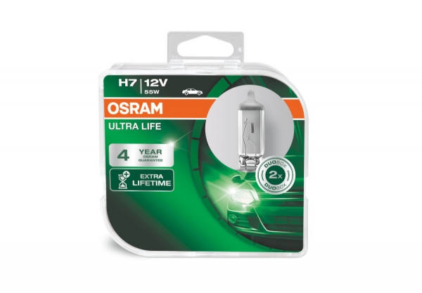 Osram H7 64210 ULT Ultra Life Halogen Lampen Duo-Box (2 Stück)