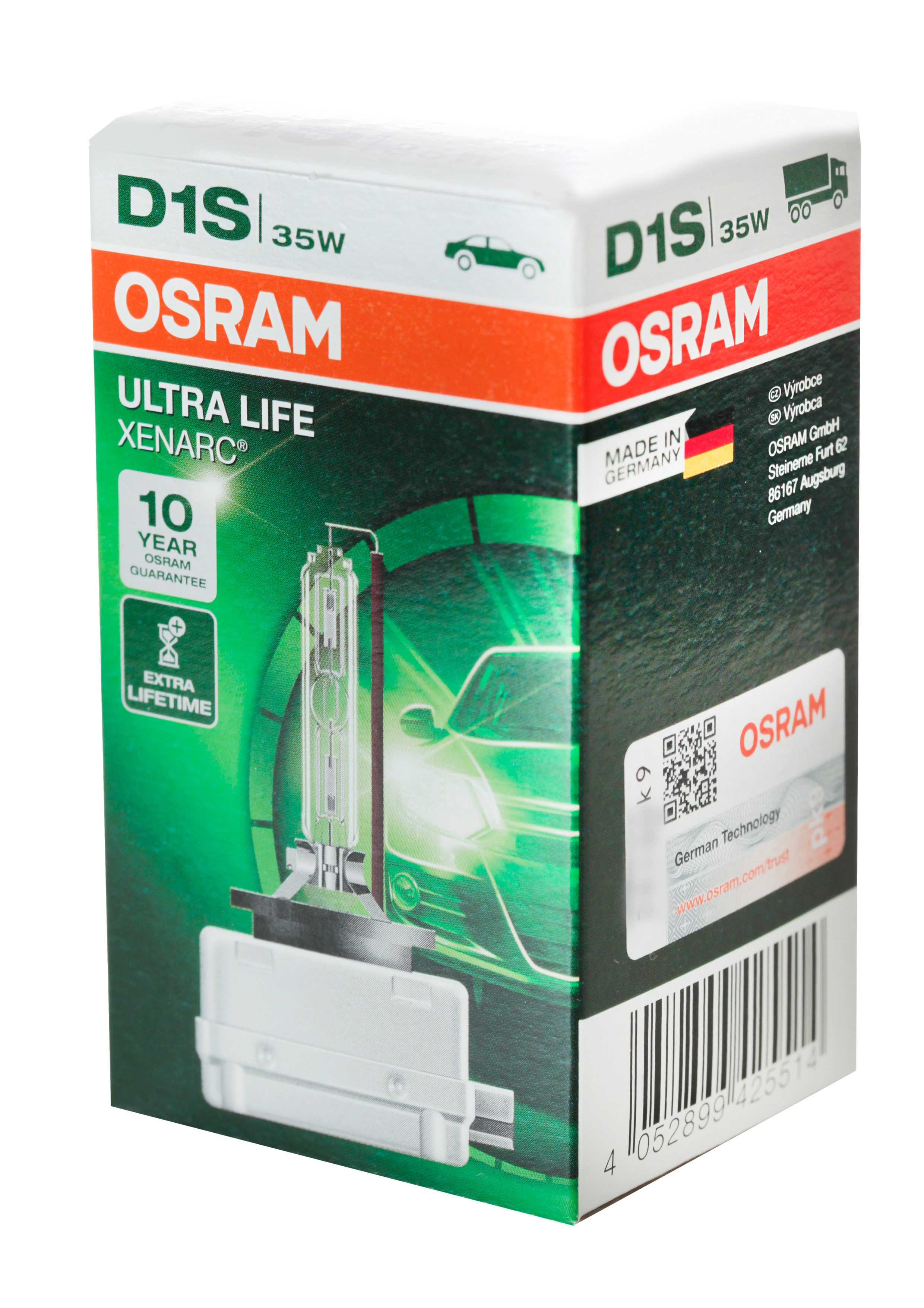 66140ULT D1S Osram Ultra Life Xenarc, xenon pære priser fra 449kr